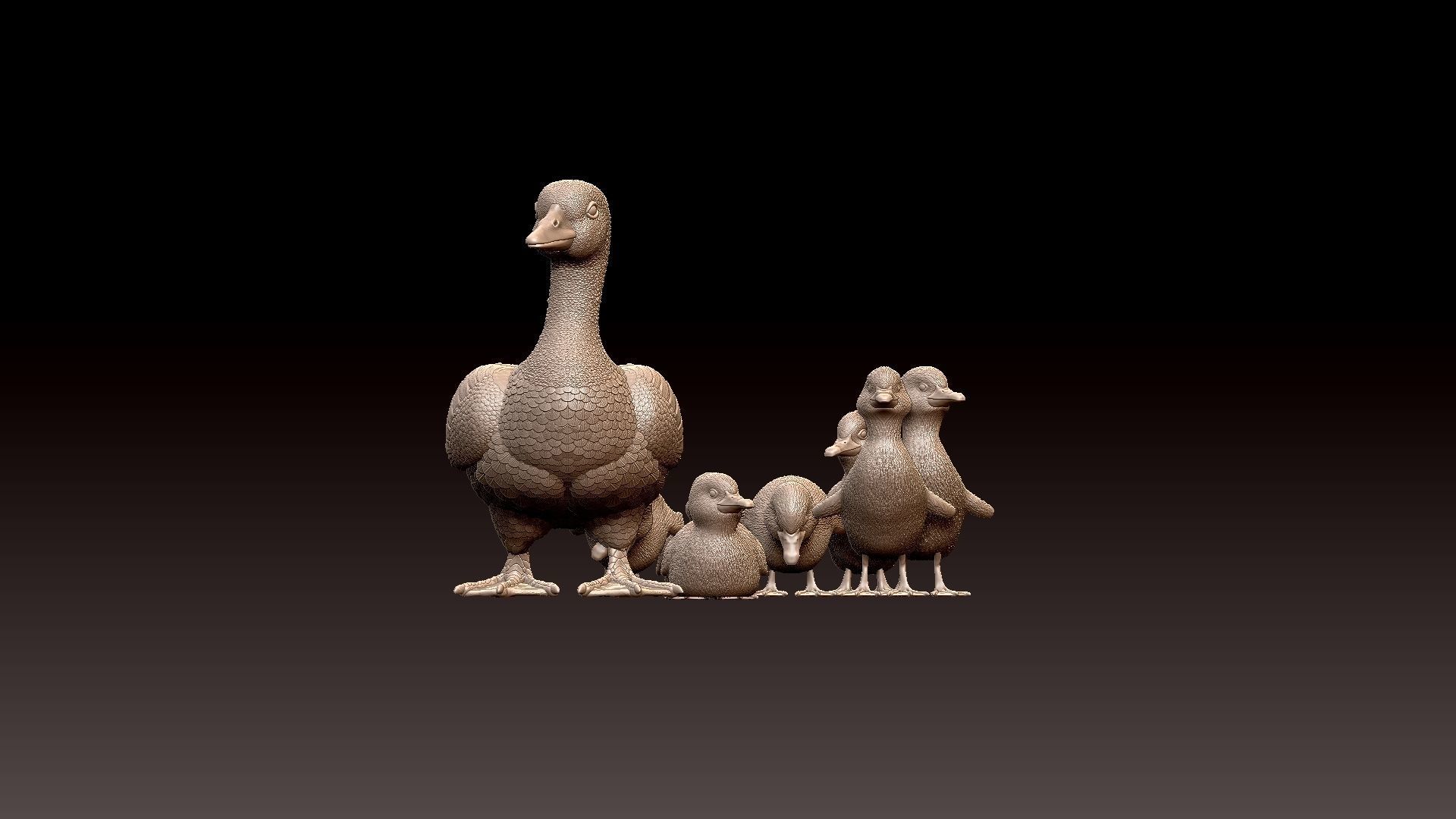duckling duck 3D print model_7