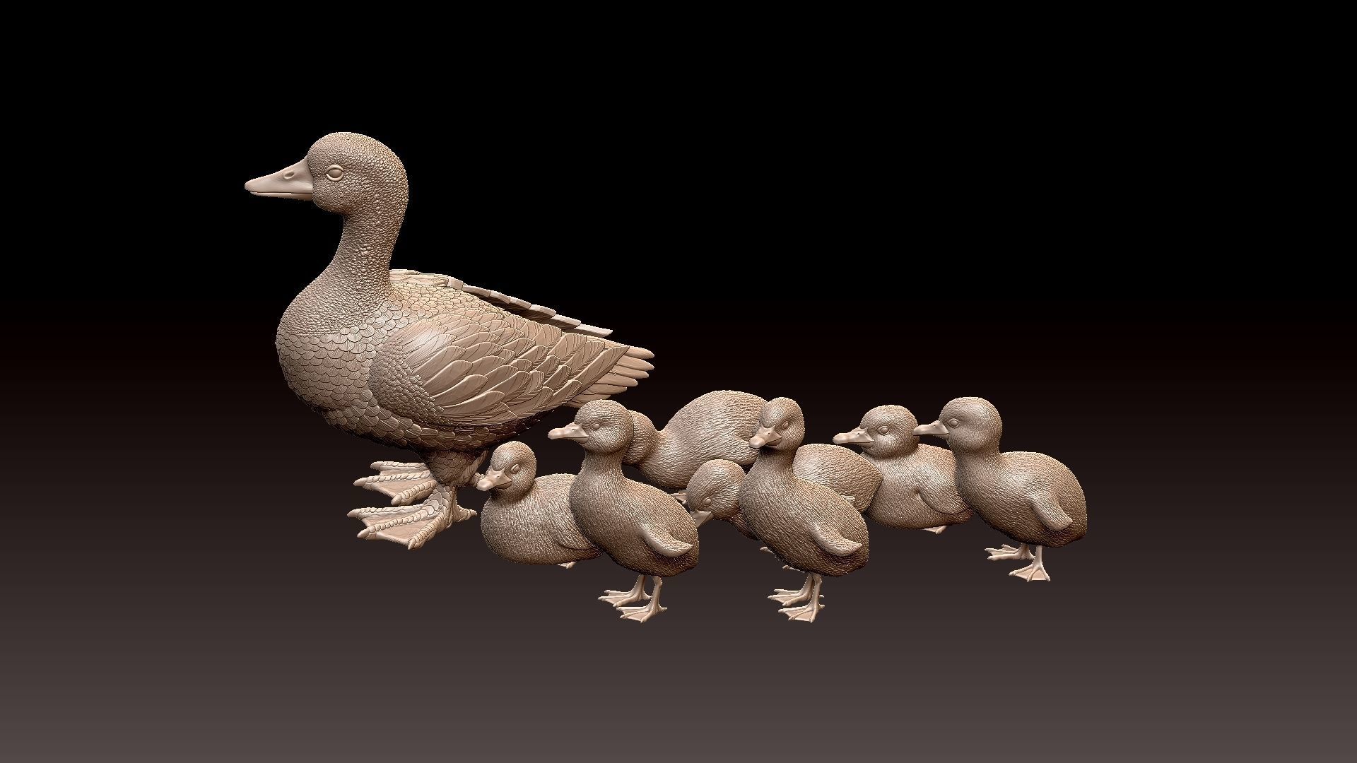 duckling duck 3D print model_8