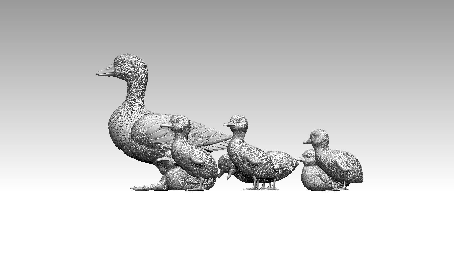 duckling duck 3D print model_6