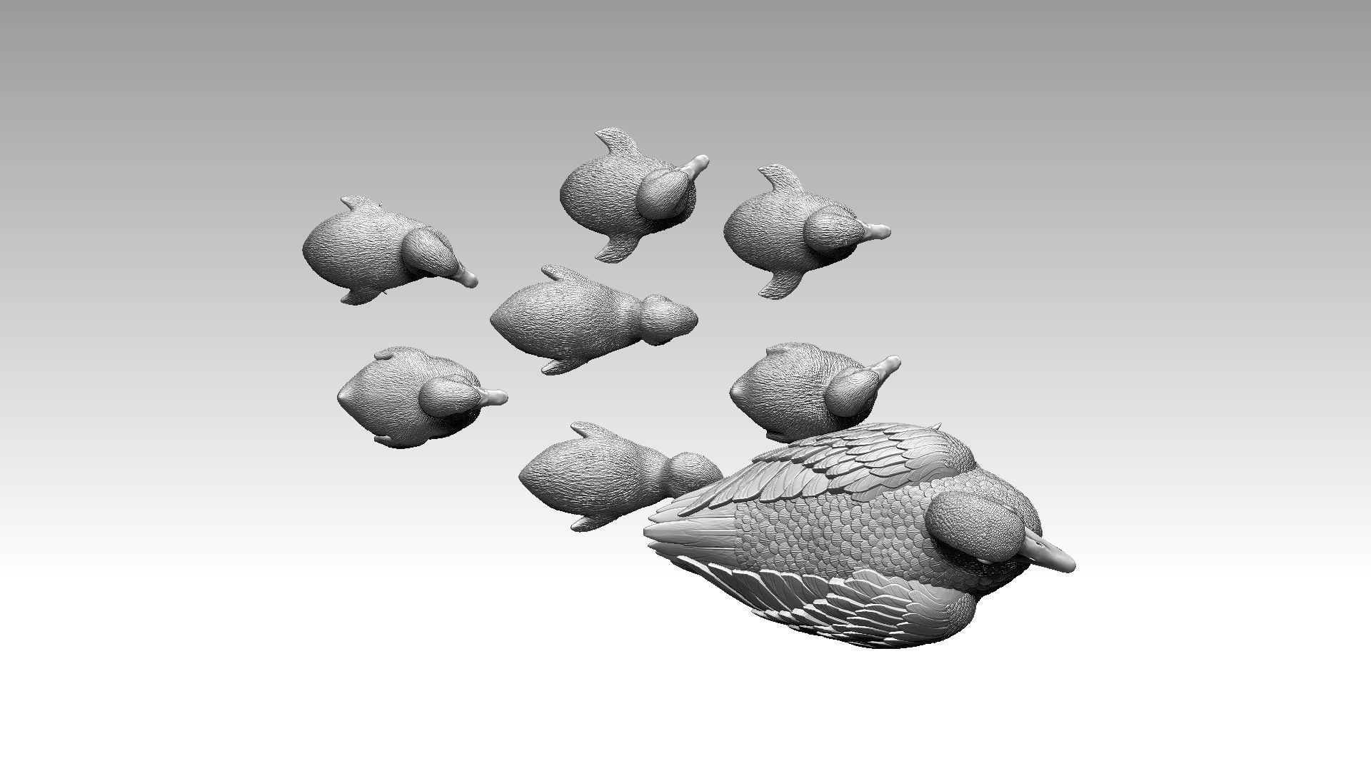 duckling duck 3D print model_5