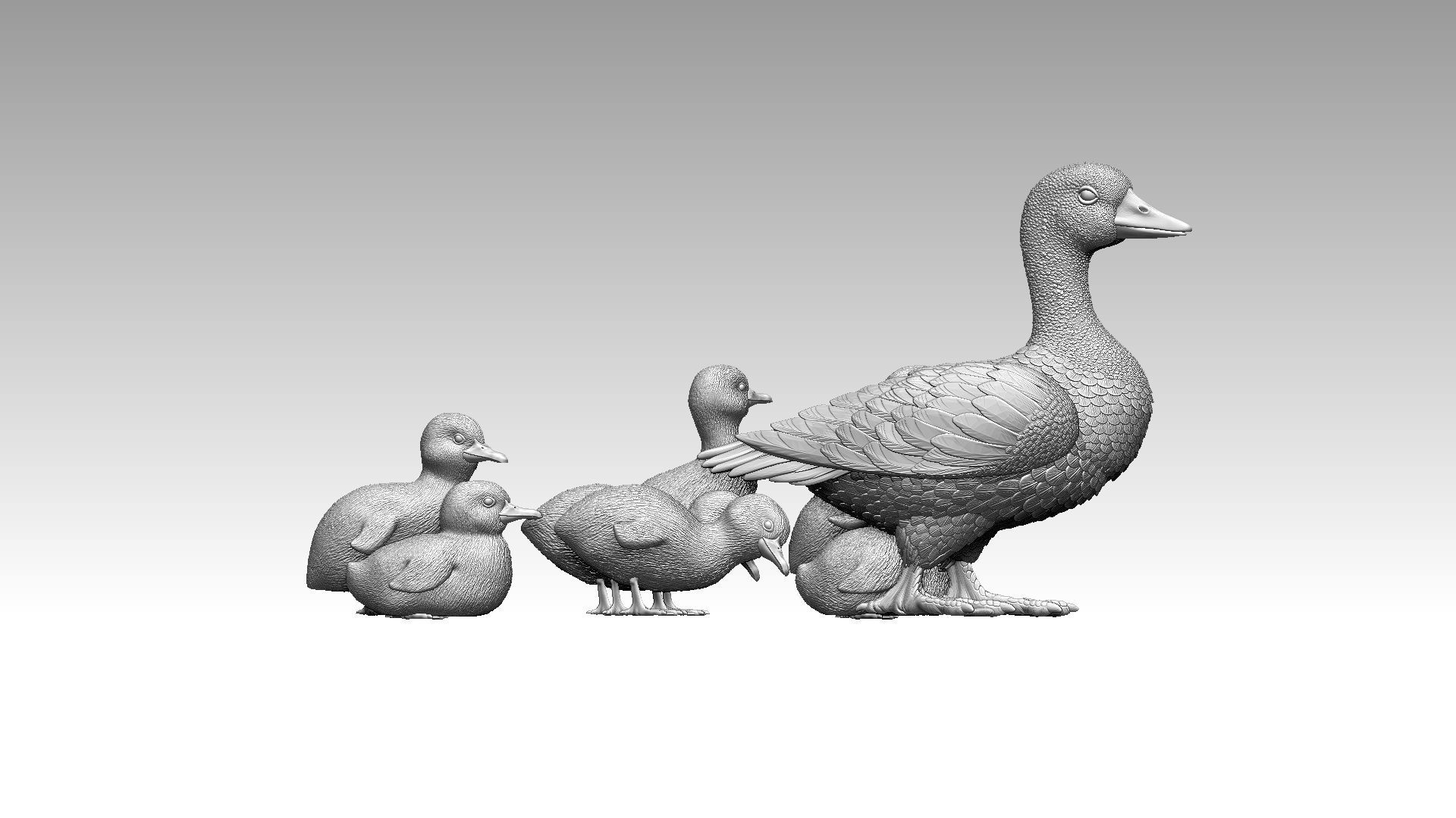 duckling duck 3D print model_11