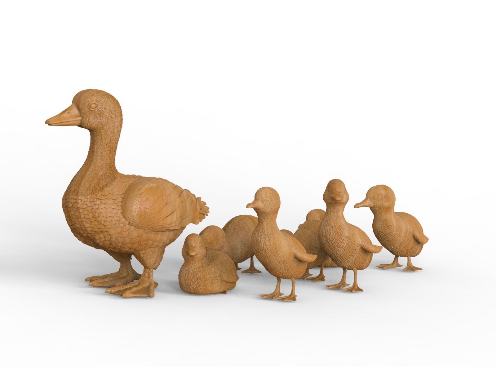 duckling duck 3D print model_2