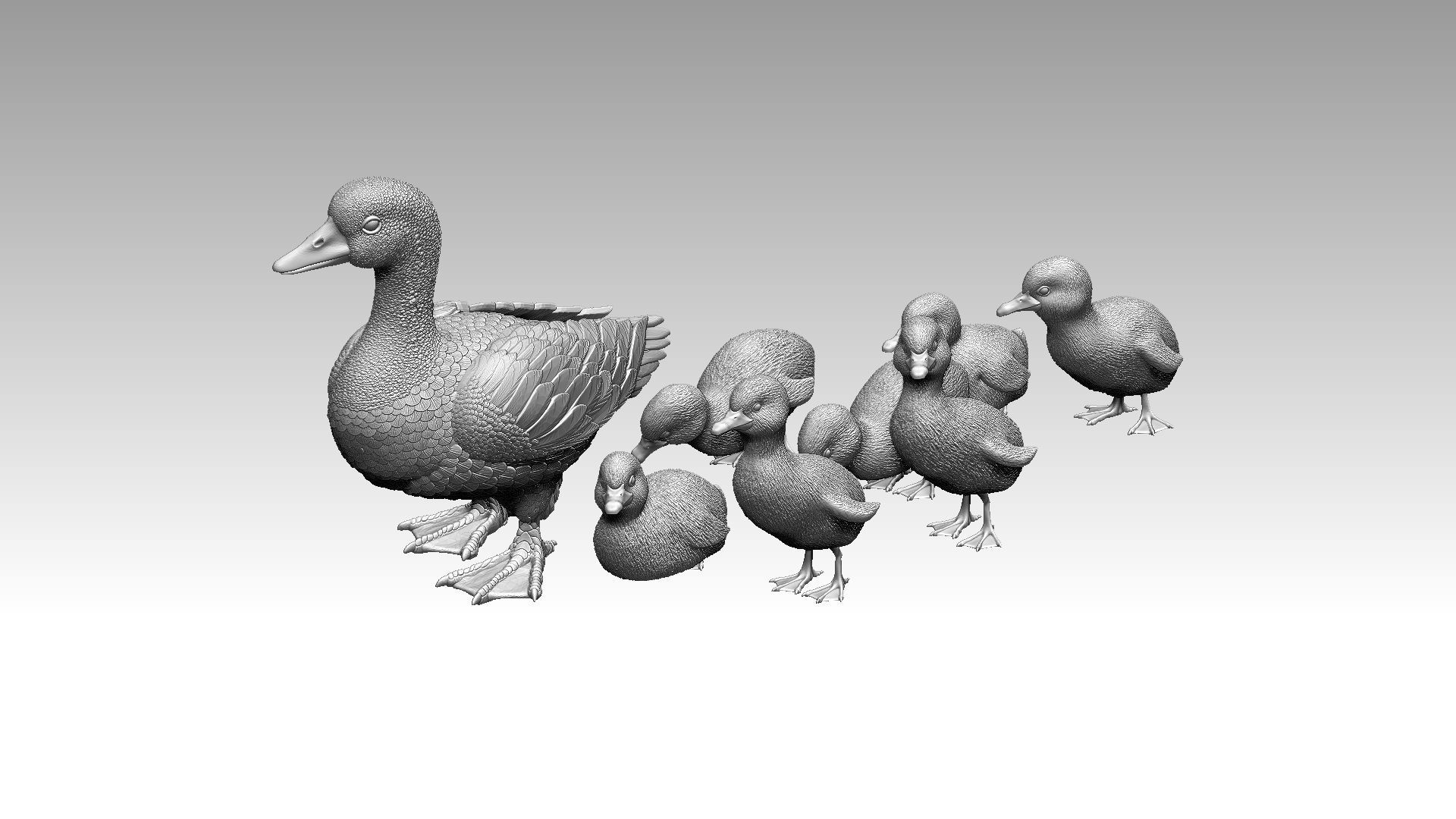 duckling duck 3D print model_16