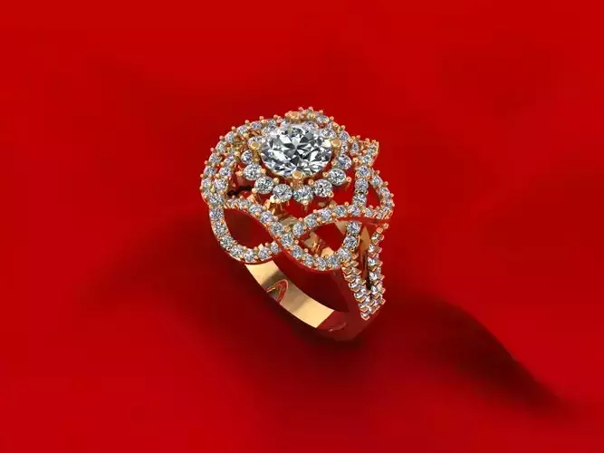 Flower Diamond Ring R10