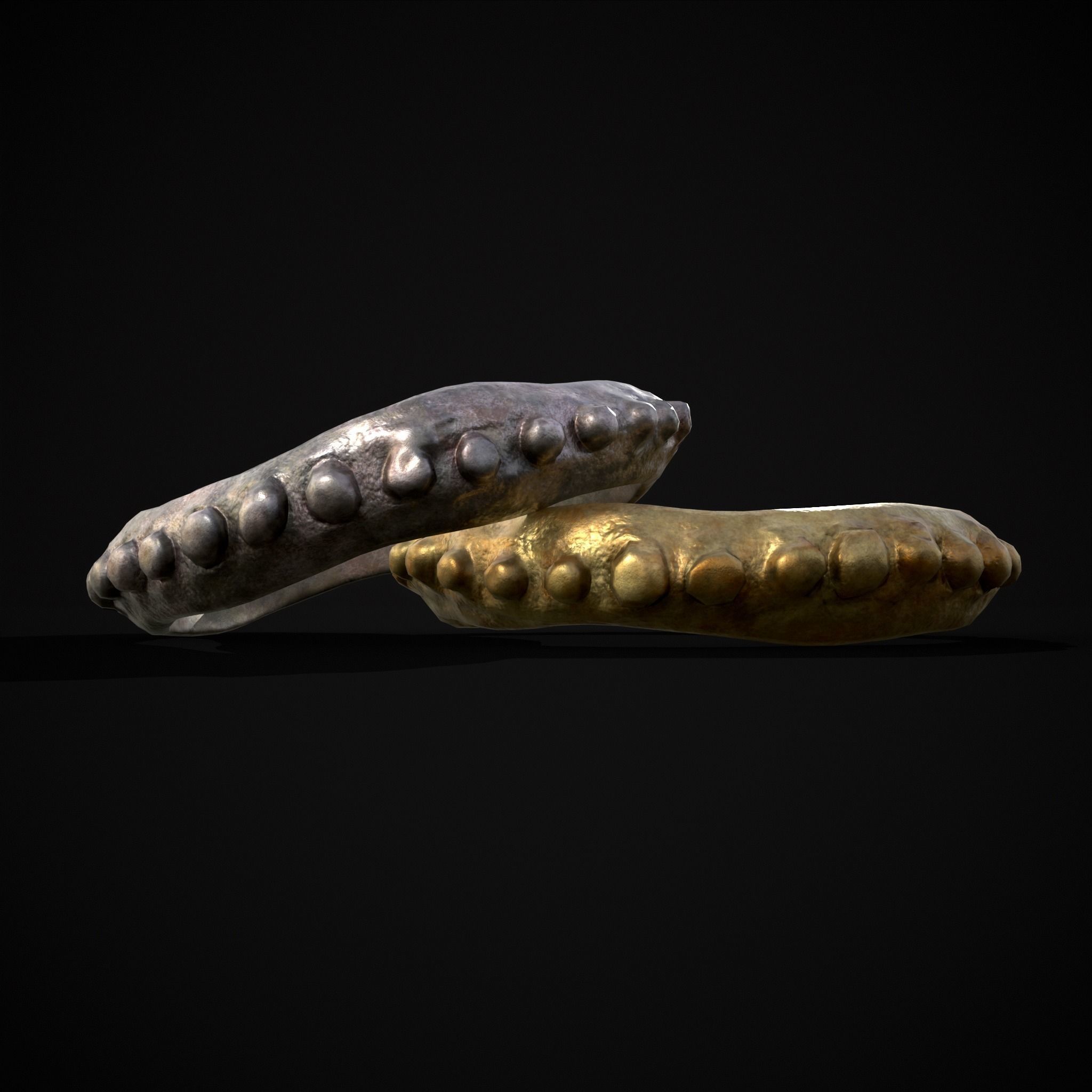 Beaded Roman Ring Low-poly 3D model_11