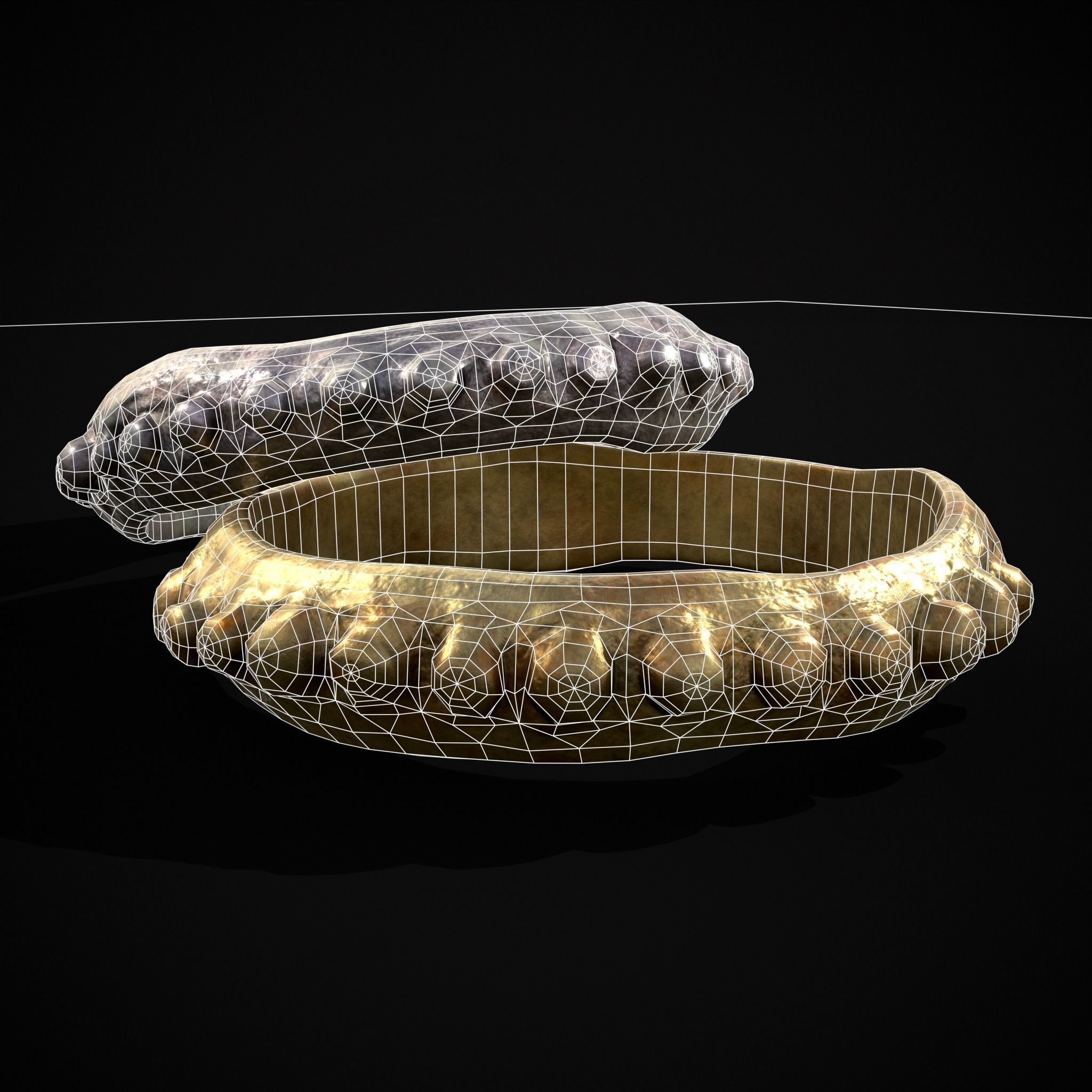 Beaded Roman Ring Low-poly 3D model_6