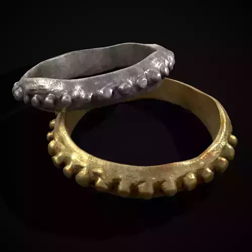 Beaded Roman Ring Low-poly 3D model