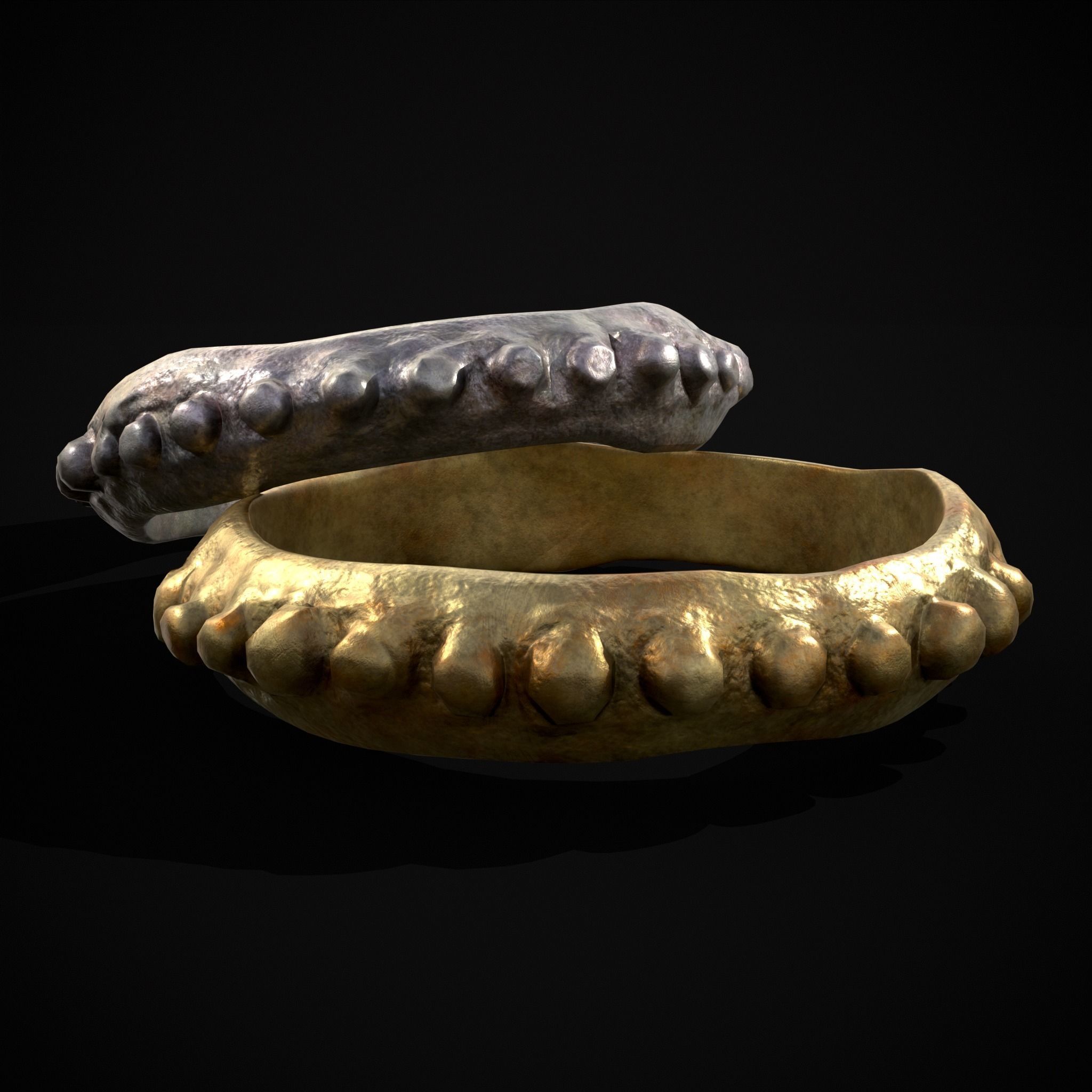 Beaded Roman Ring Low-poly 3D model_5