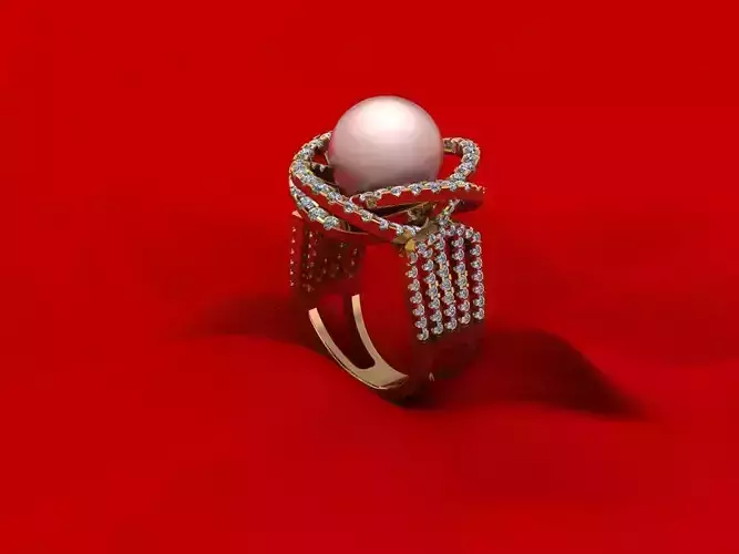 Round Pear Women Ring 