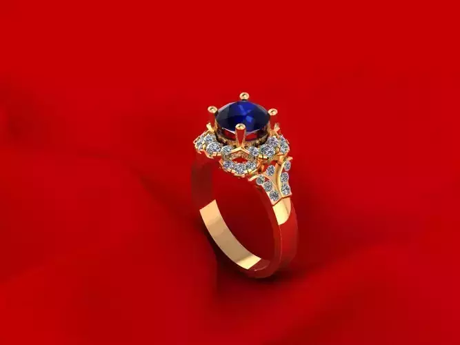 Halo Women Wedding Ring R9