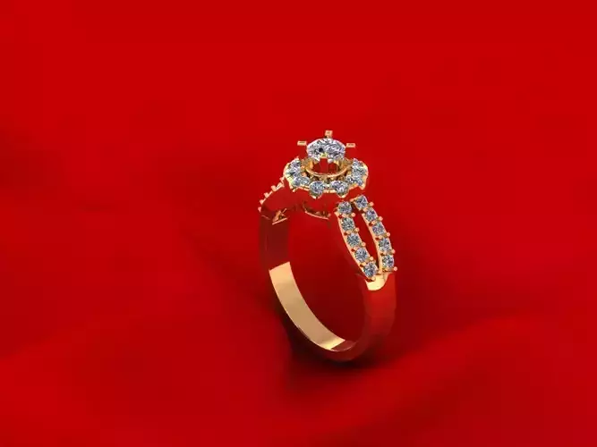Halo Diamond Ring R9