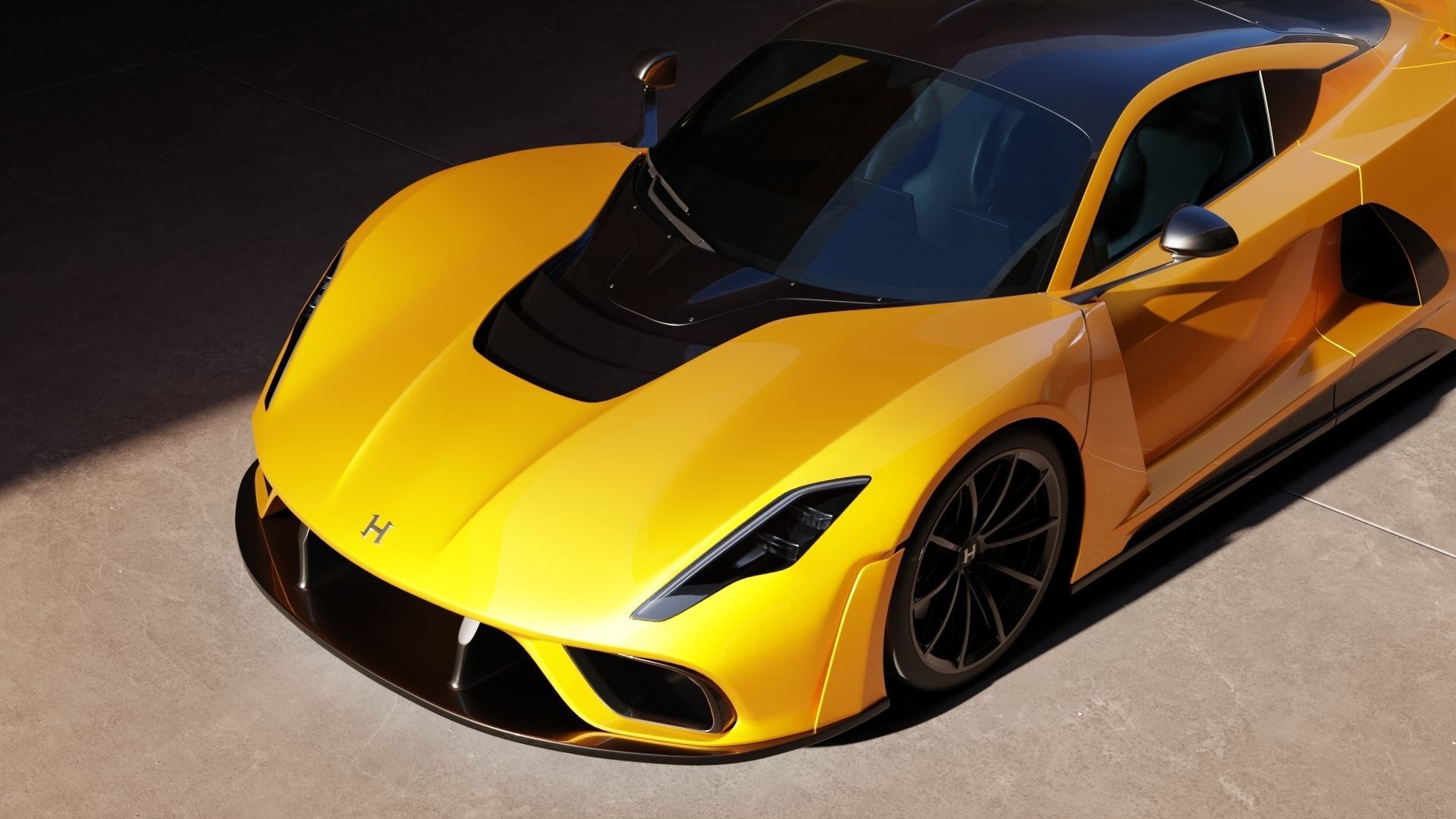 Realistic Parking Lot Low-poly 3D model_4