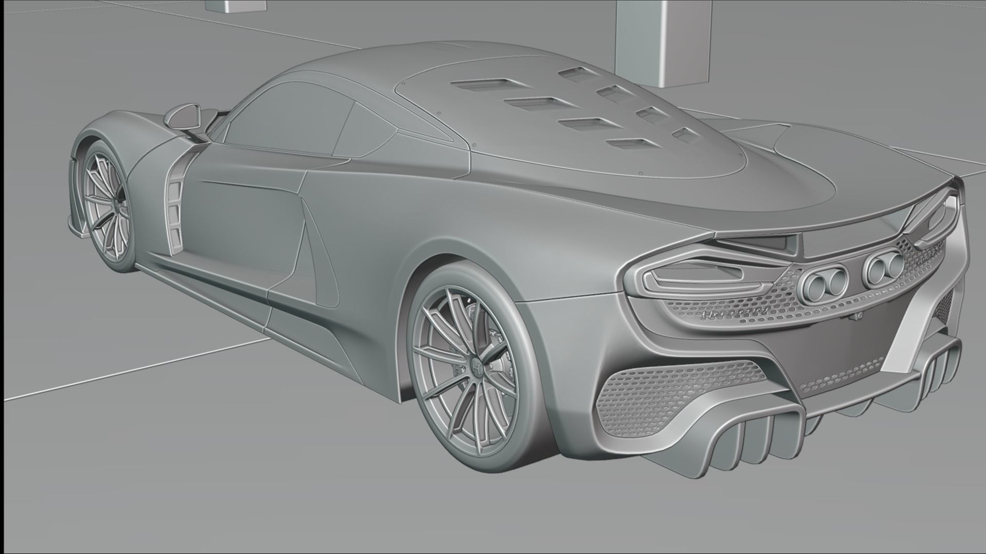 Realistic Parking Lot Low-poly 3D model_6