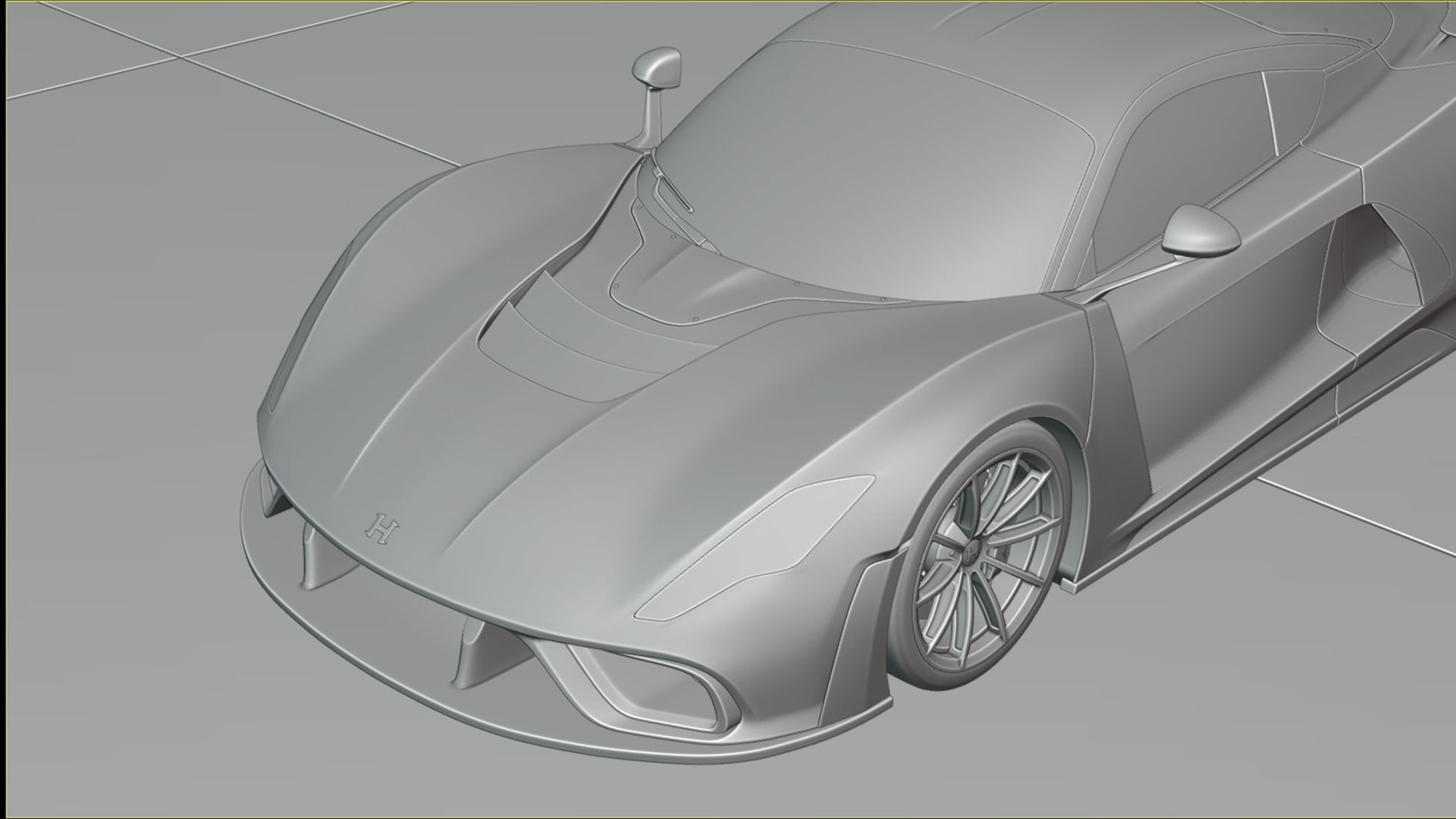 Realistic Parking Lot Low-poly 3D model_7