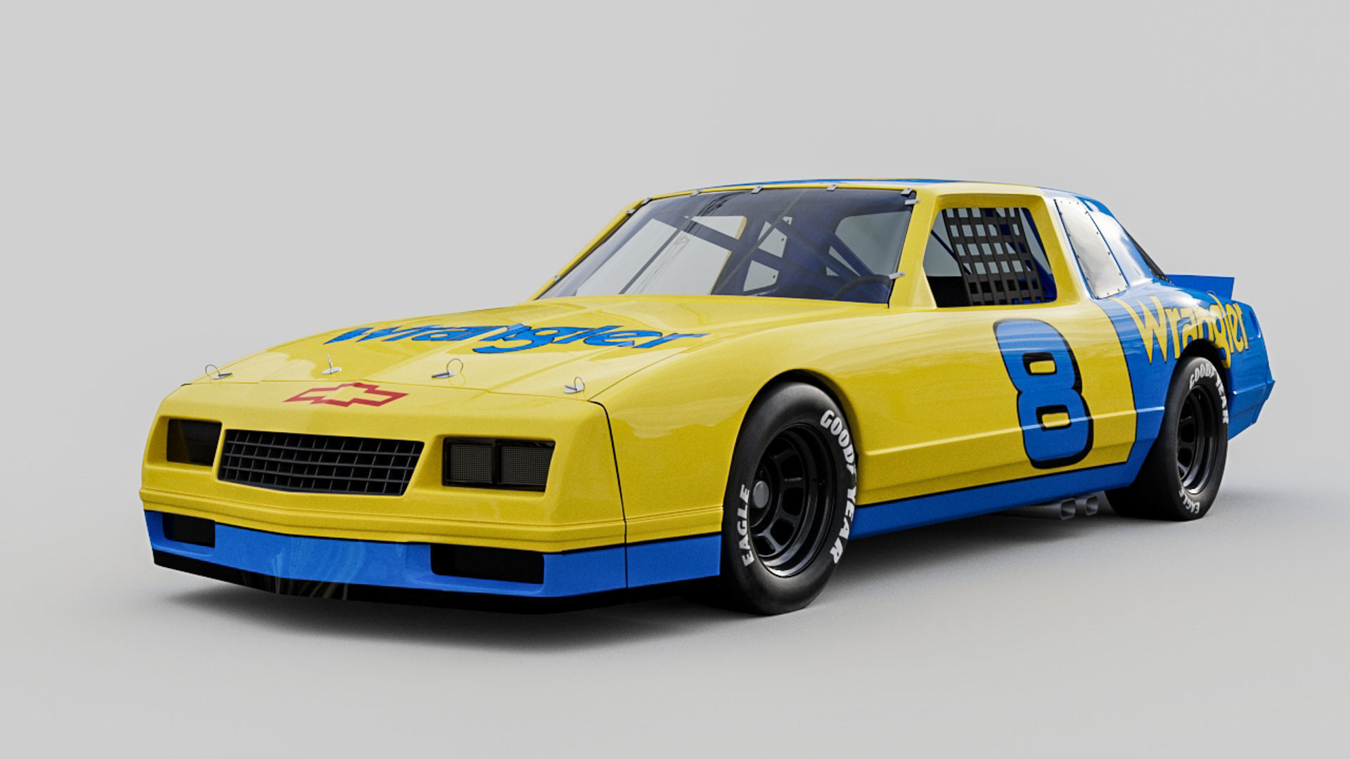 1986 Chevy Monte Carlo - Stock Car 3D model_4