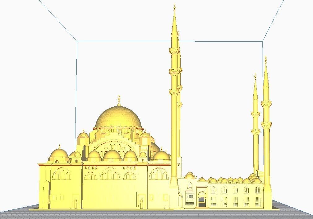 mosque of suleymaniye 3D print model_3