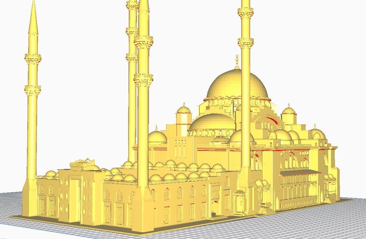 mosque of suleymaniye 3D print model_4
