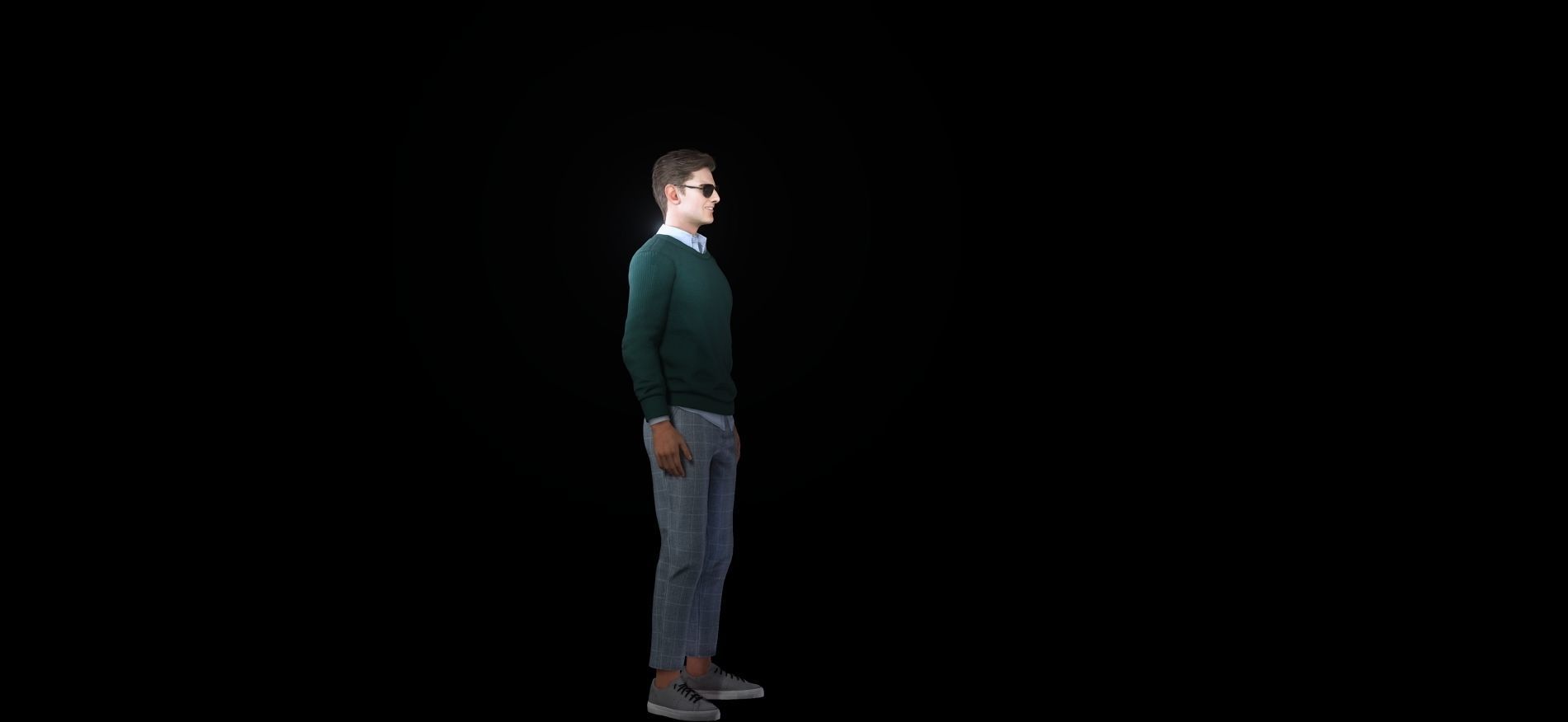 Tom Cruise character Low-poly 3D model_9