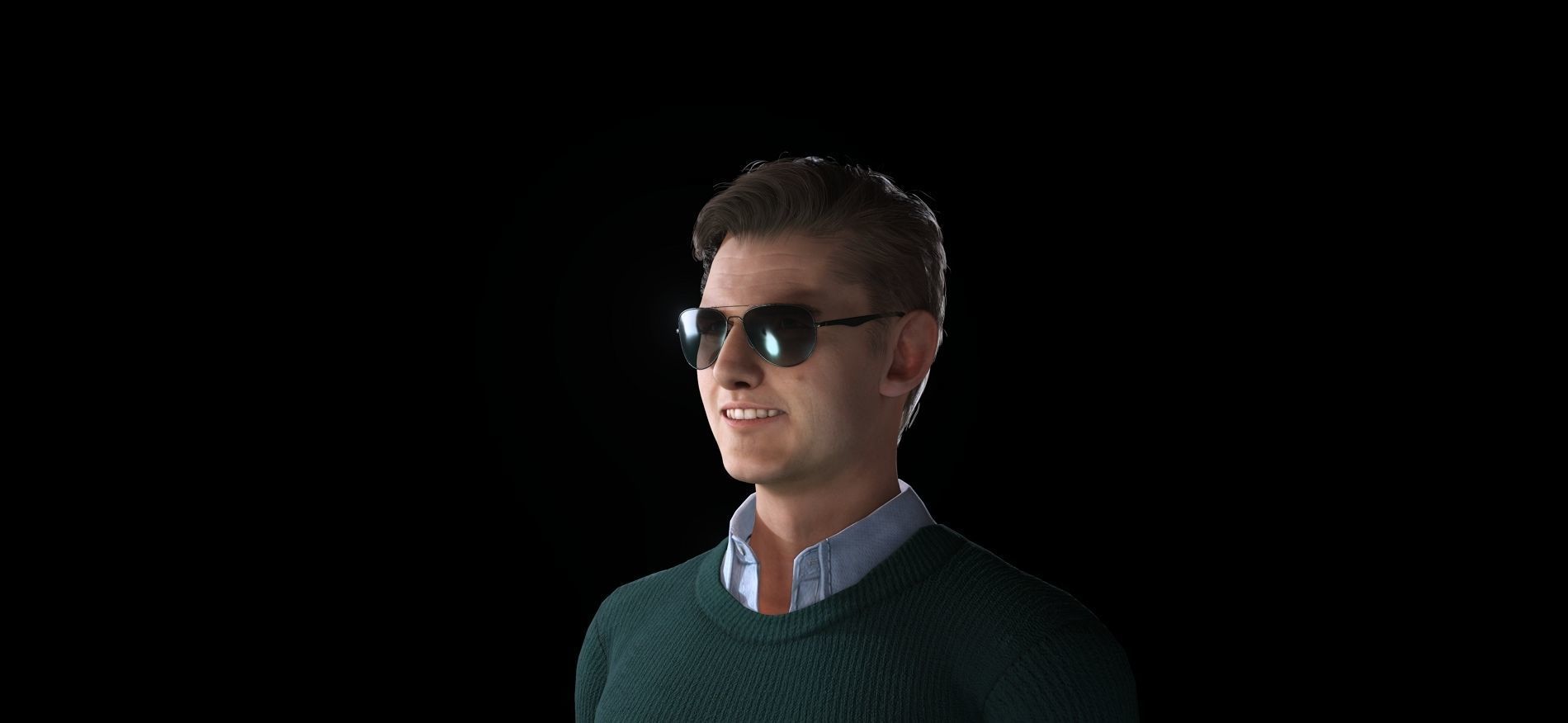 Tom Cruise character Low-poly 3D model_2