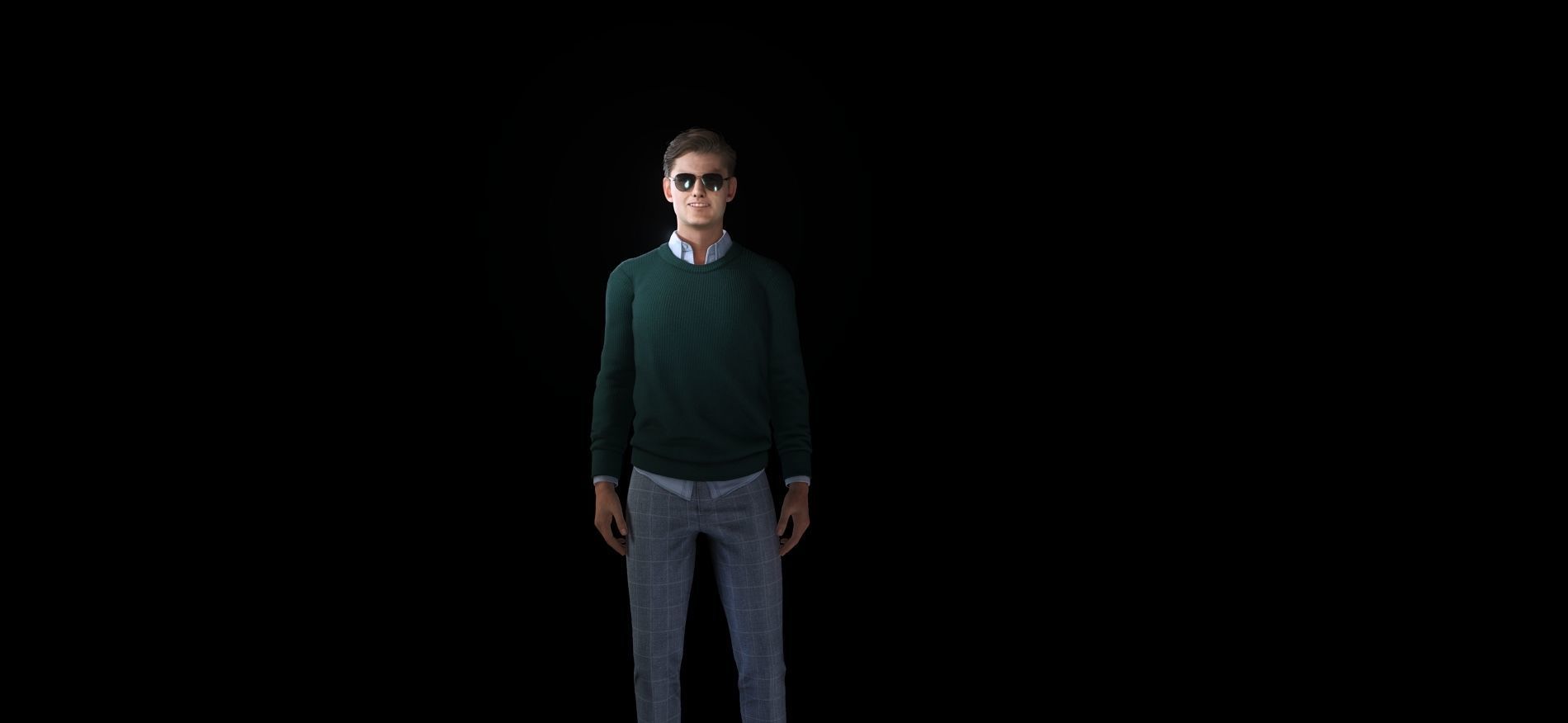 Tom Cruise character Low-poly 3D model_6