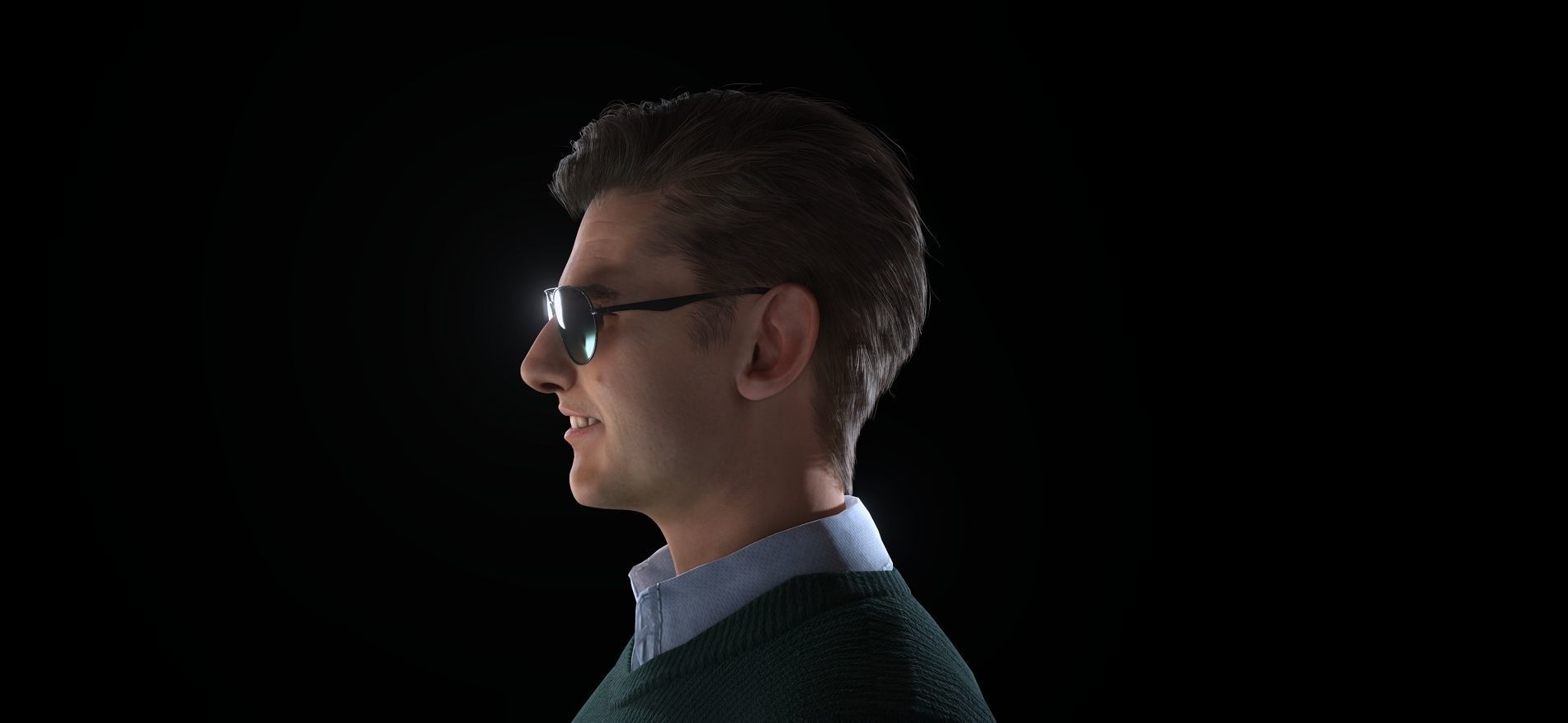 Tom Cruise character Low-poly 3D model_1