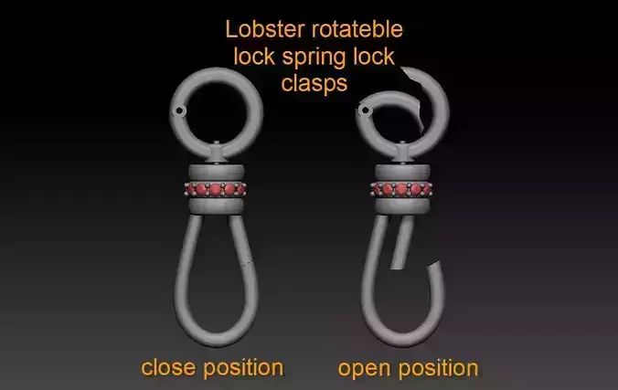 Lobster spring lock clasp