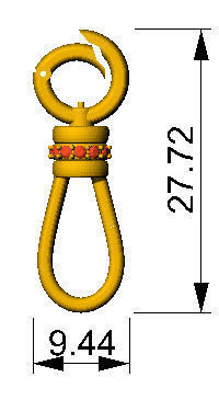 Lobster spring lock clasp 3D print model_15