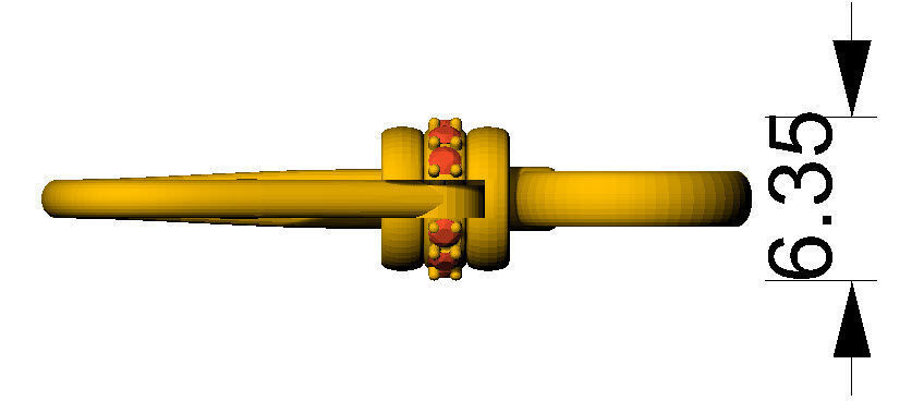 Lobster spring lock clasp 3D print model_10