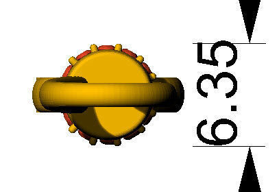 Lobster spring lock clasp 3D print model_3