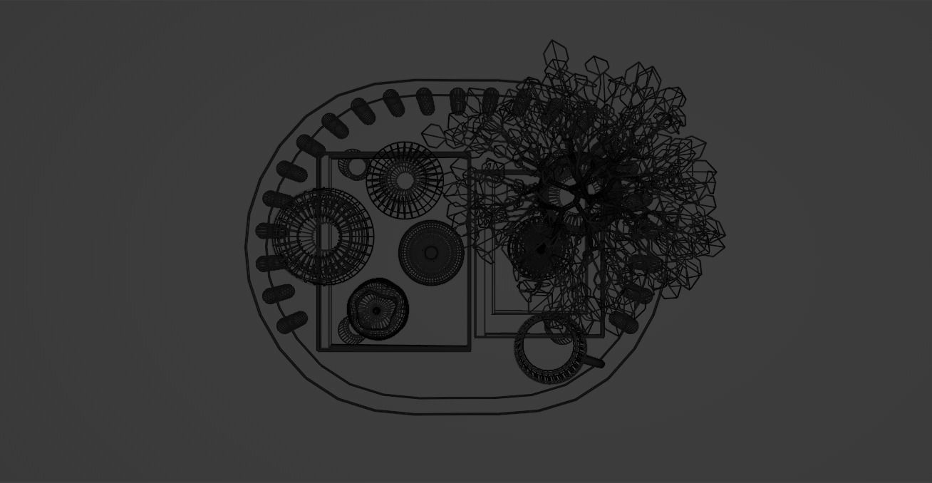 Bamboo Bedside Table Connery  3D model_12