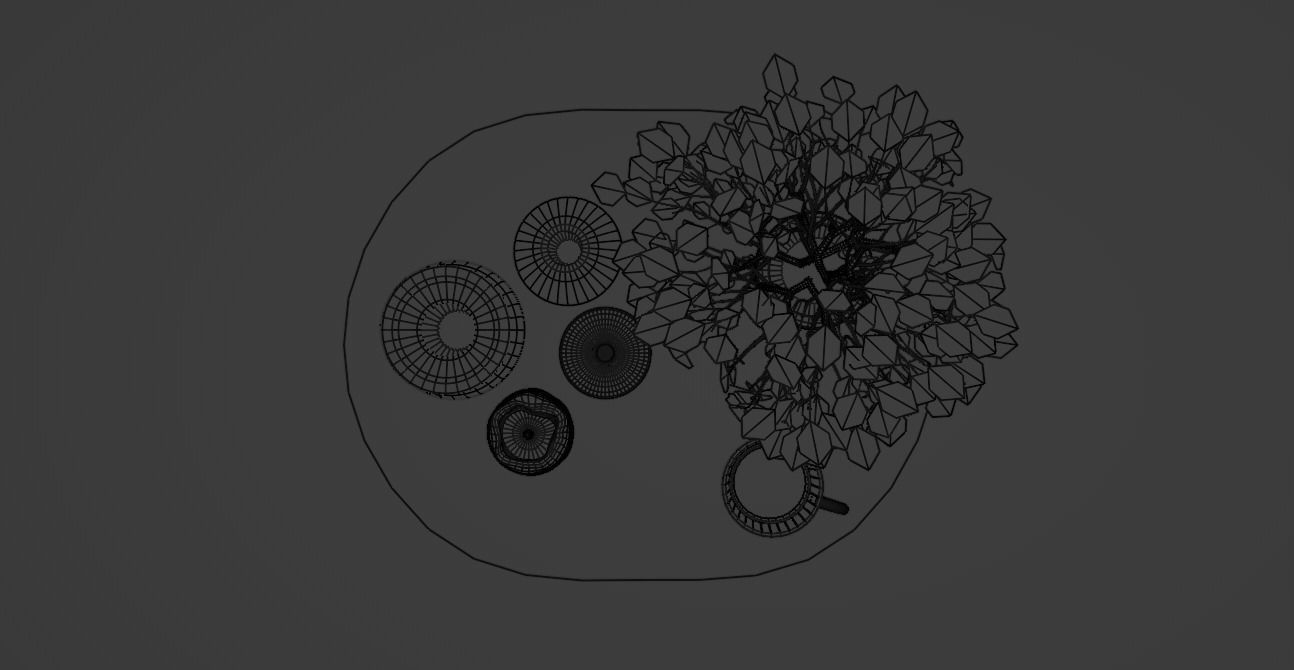 Bamboo Bedside Table Connery  3D model_11