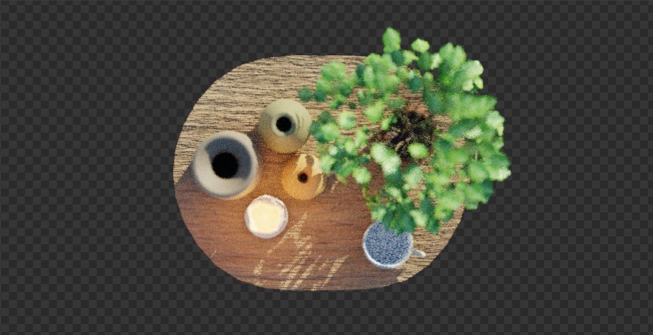 Bamboo Bedside Table Connery  3D model_9