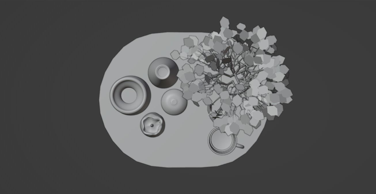 Bamboo Bedside Table Connery  3D model_10