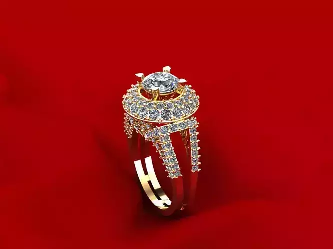 Halo Wedding Ring R6