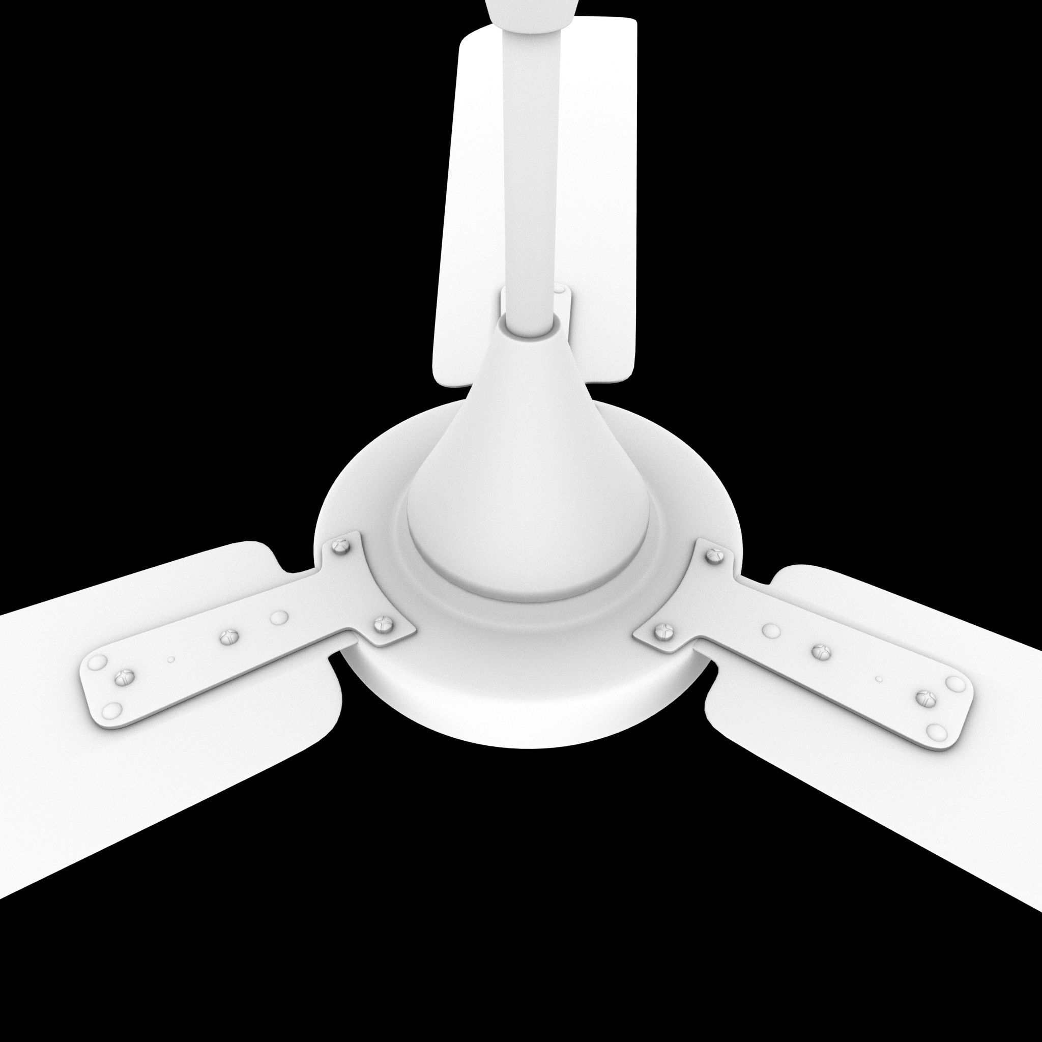 ceiling fan Low-poly 3D model_5