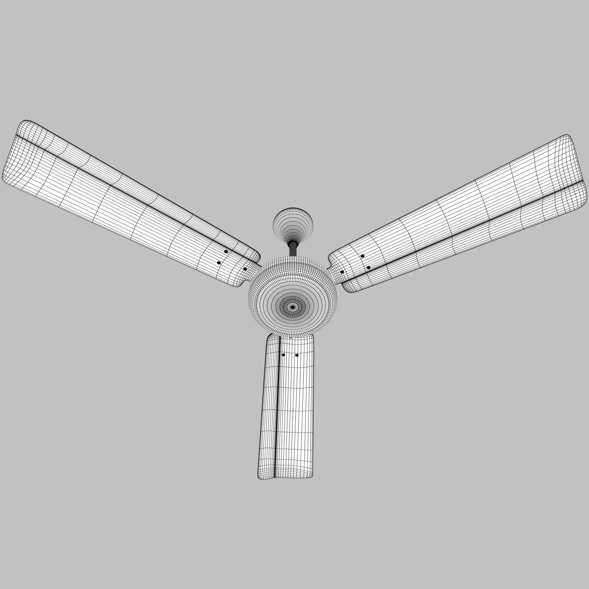 ceiling fan Low-poly 3D model_7