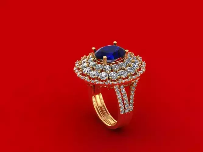 Side Stone Diamond Ring R6