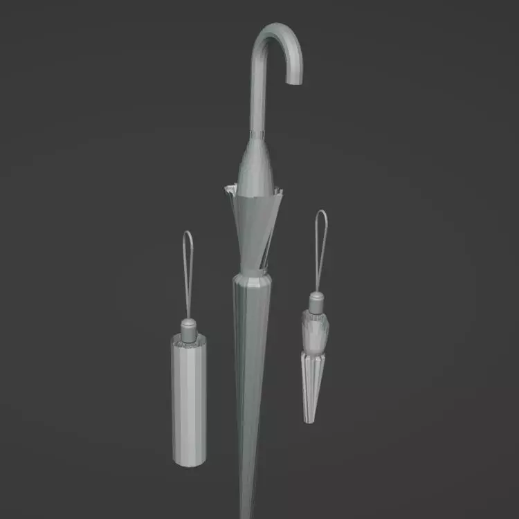Closed Umbrellas Free 3D model_0
