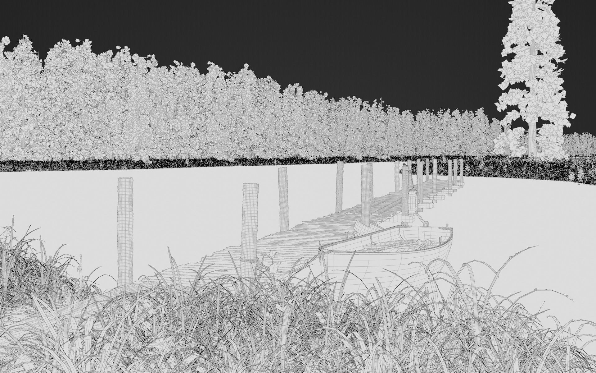 Forest Lake 3d Scene 3D model_17