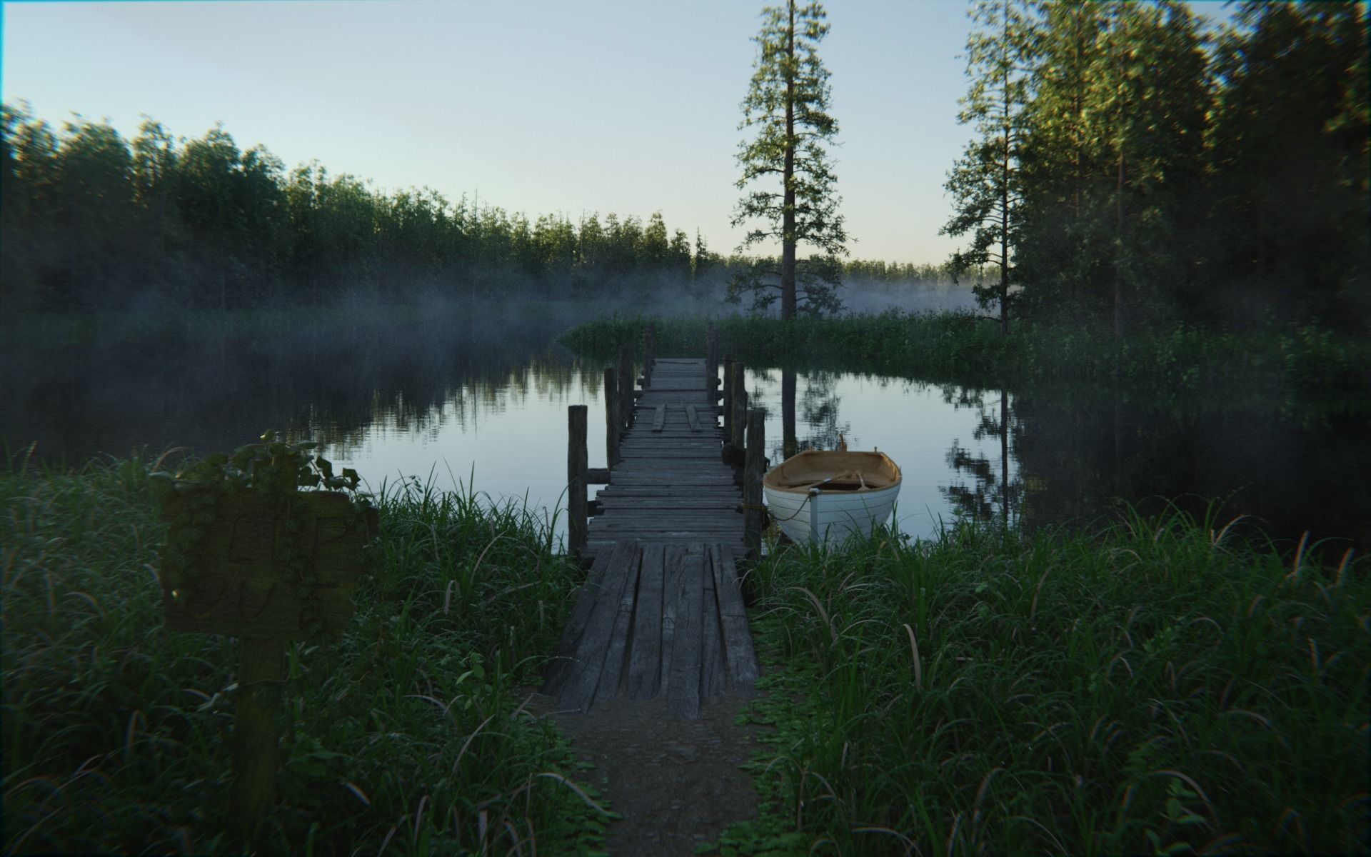 Forest Lake 3d Scene 3D model_8