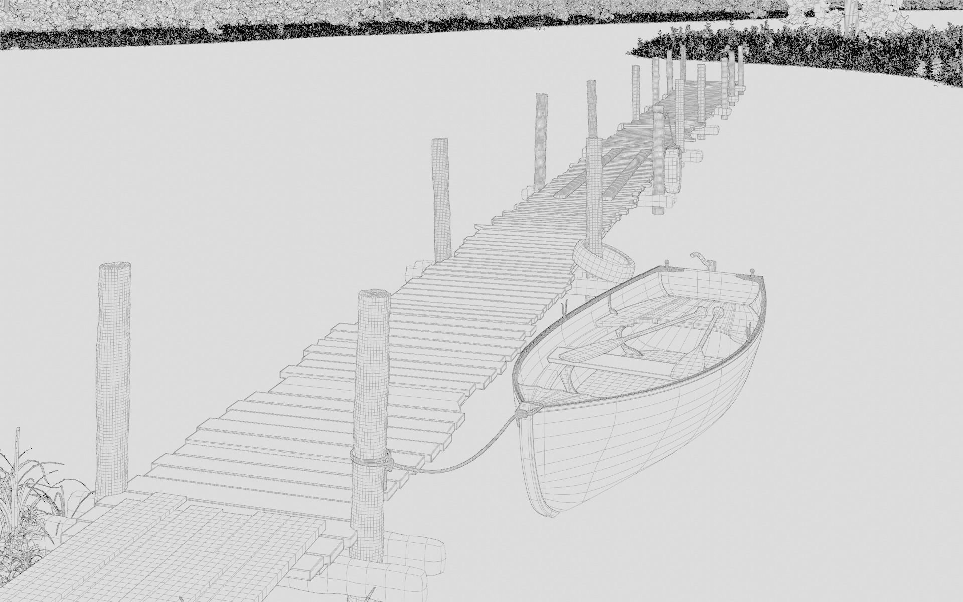 Forest Lake 3d Scene 3D model_20