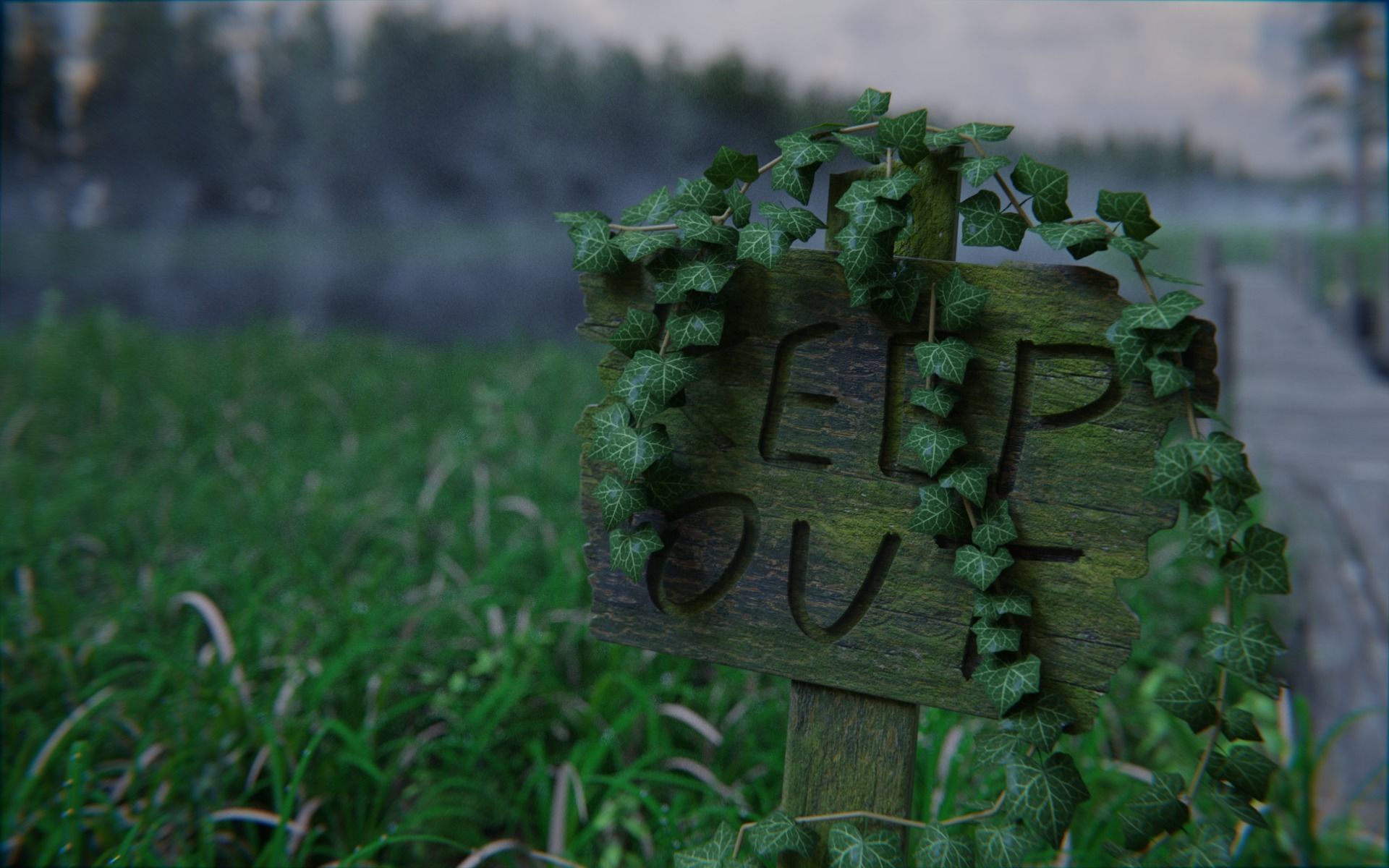 Forest Lake 3d Scene 3D model_3