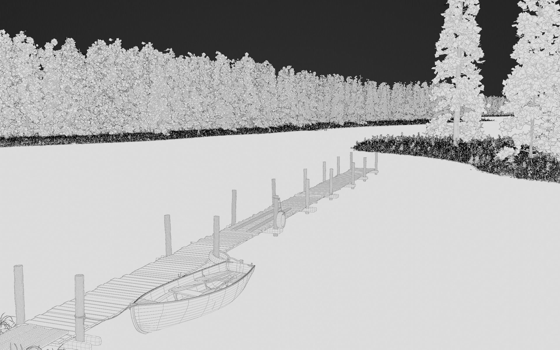 Forest Lake 3d Scene 3D model_19