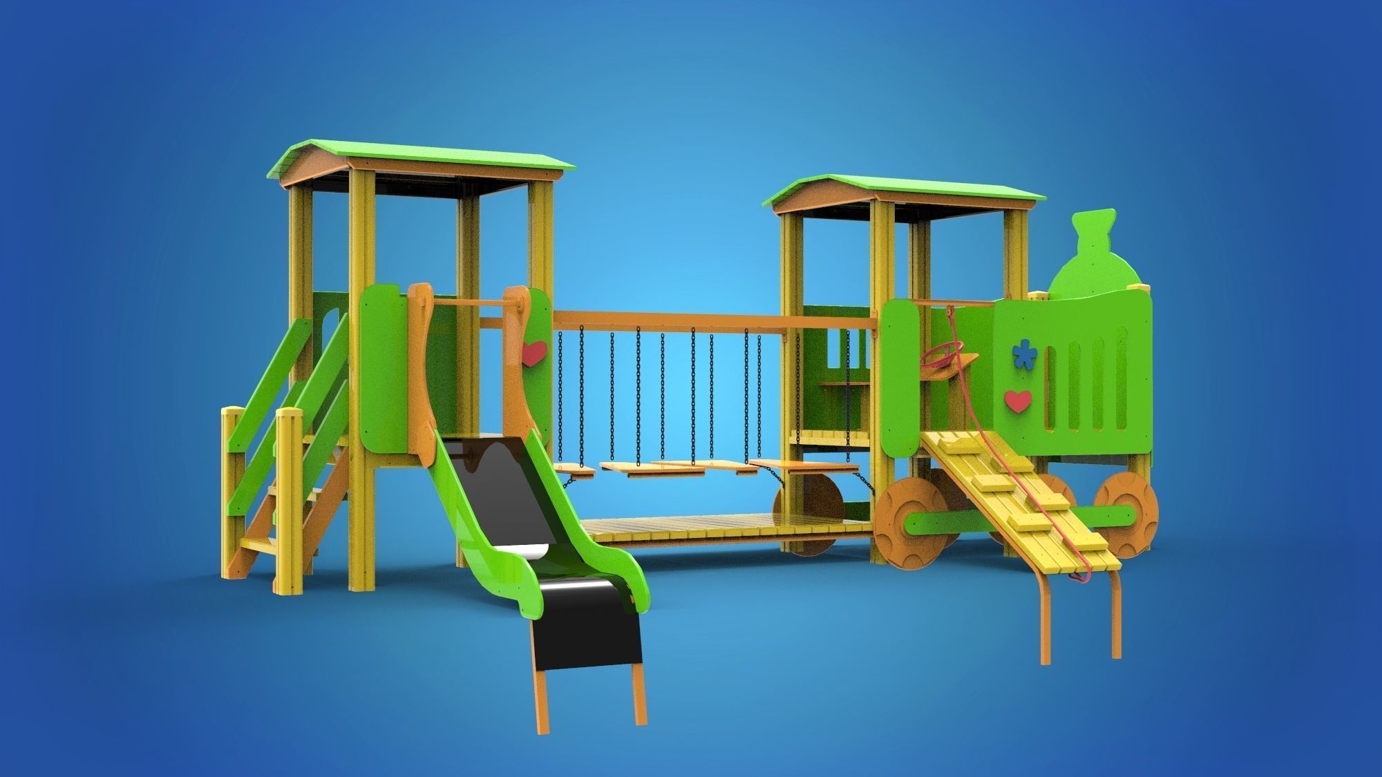 Playground for kids 3D model_8