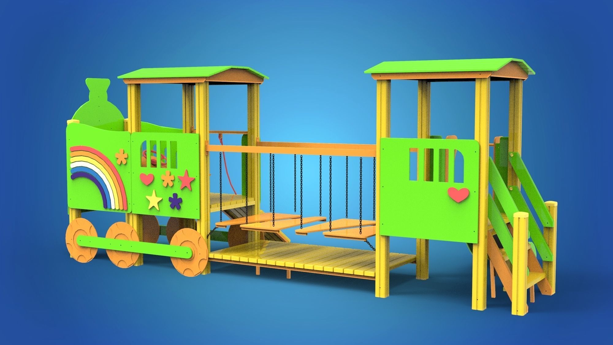 Playground for kids 3D model_2