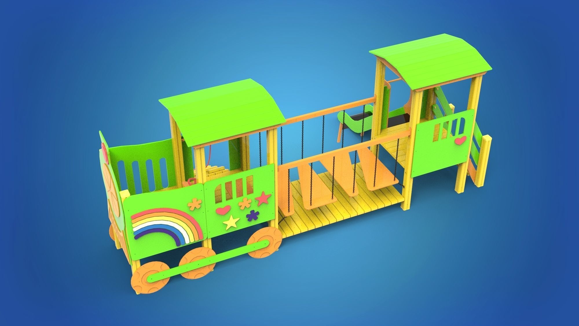 Playground for kids 3D model_4