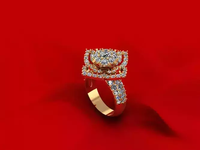 Flower Diamond Ring R1