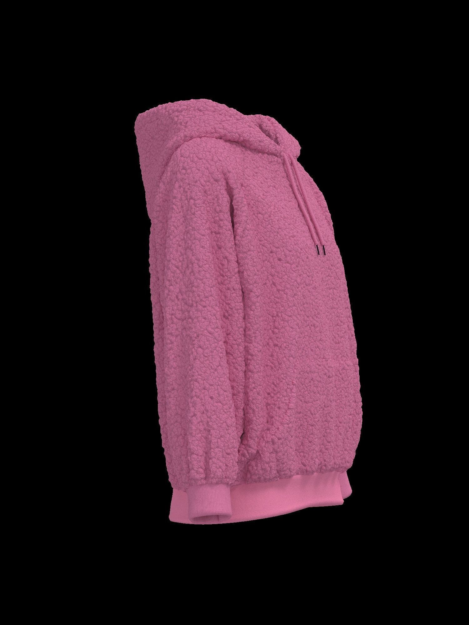 Female oversized raglan hoodie 3D model_9