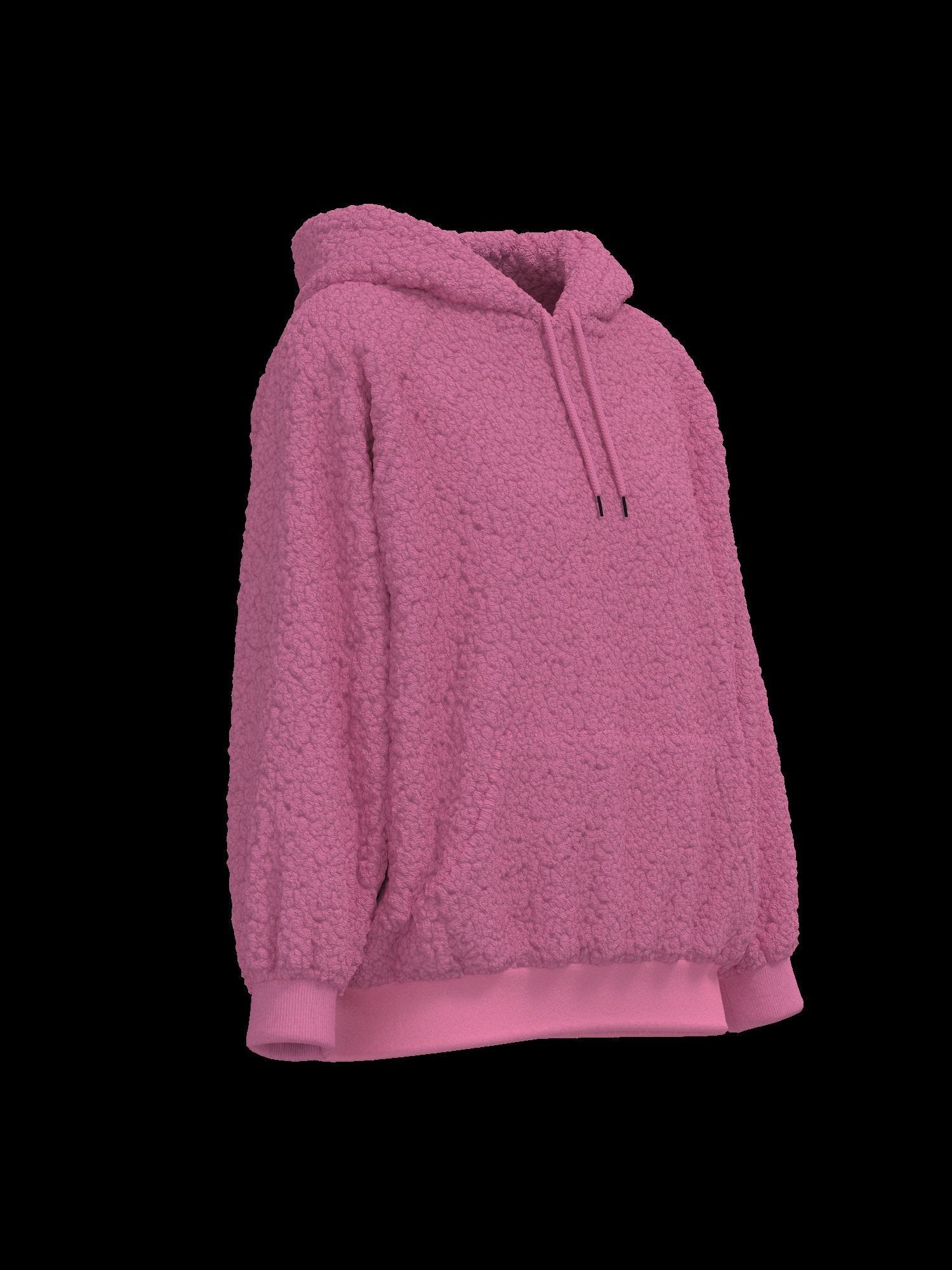 Female oversized raglan hoodie 3D model_8