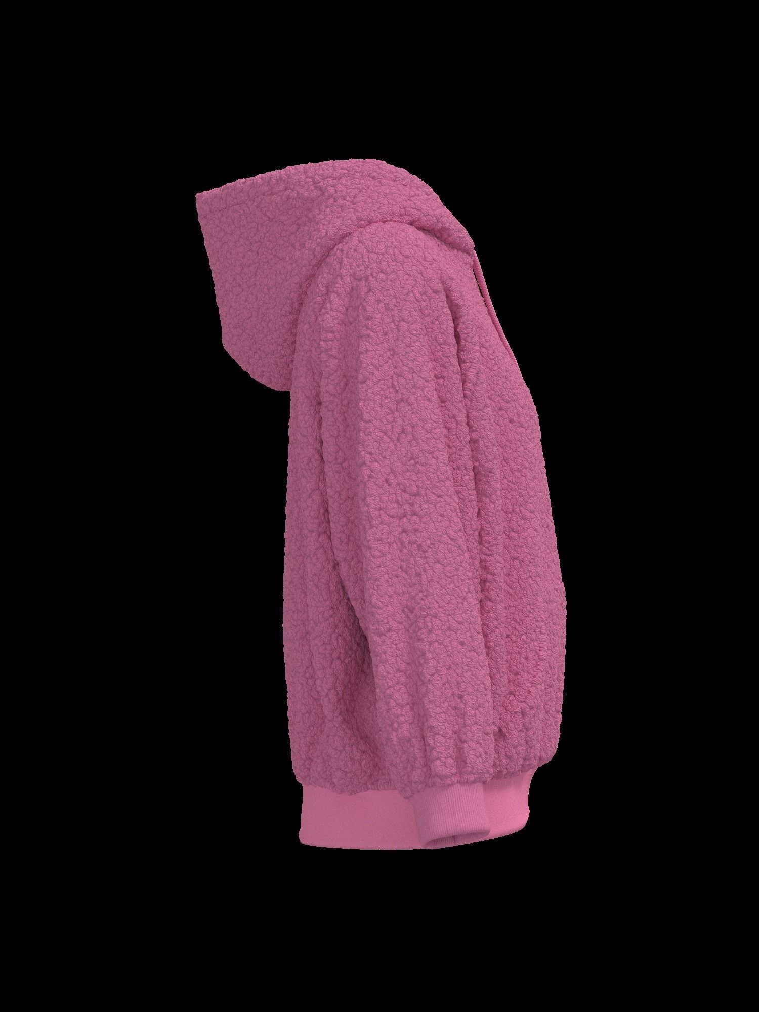 Female oversized raglan hoodie 3D model_10